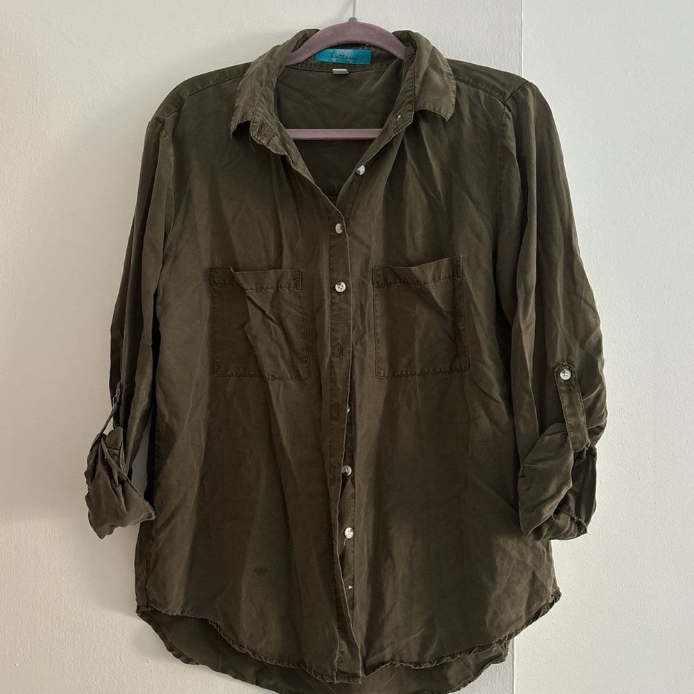 Hunter Green Fall Button Down
